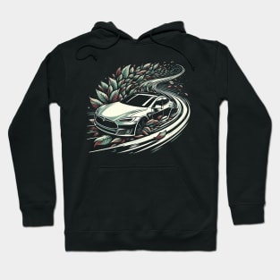 Tesla leaving trail of leaves Hoodie